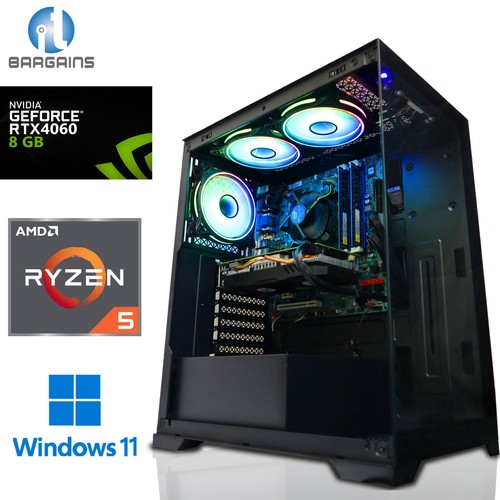 Gaming PC AMD Ryzen 5 7600X - 32GB DDR5 / 8GB RTX 4060 / 2TB SSD - Windows 11