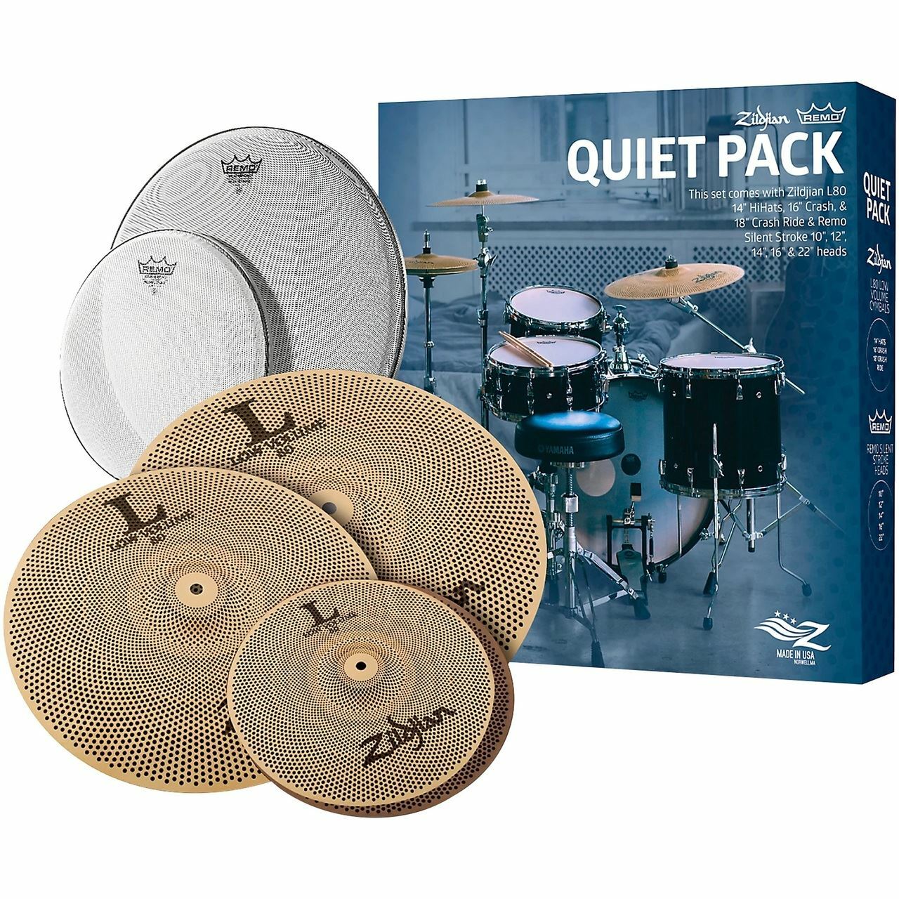 Zildjian LV468RH L80 Малообъемный комплект с головками Remo Silentstroke