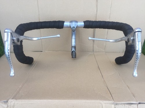 70s80s RACING BIKE DROP HANDLEBAR SET COMPLETE DUAL BRAKE LEVERS STEM 70s80s RACING BIKE DROP HANDLEBAR SET COMPLETE DUAL BRAKE LEVERS STEM