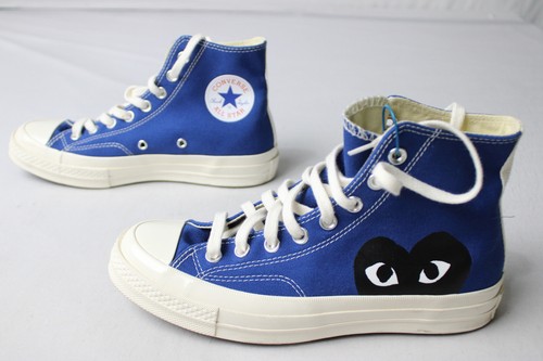 Comme des Garçons PLAY x Converse Chuck 70 High Schuhe CD4 Blau Quarz US:M7/W9