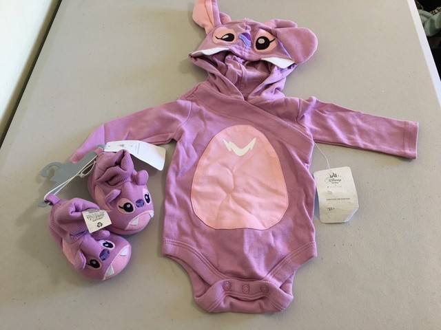 NWT Dinsey Store Sz 12-18 or 18-24 M Stitch Costume Bodysuit Hat
