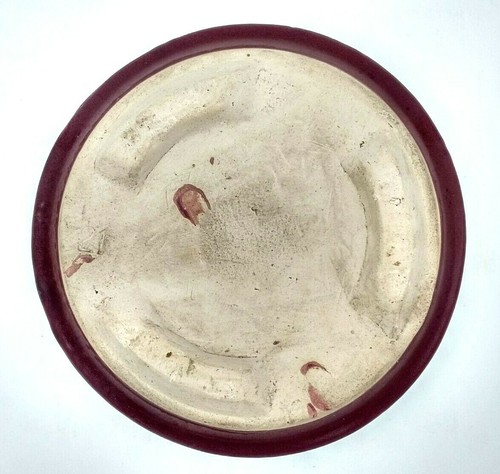 Ceramic Clay Deep Red Mottled Drip Glazed Flower Pot Saucer - Picture 8 of 12