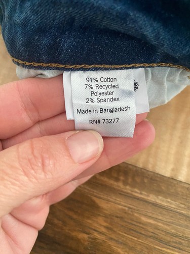 Pantaloncini jeans blu SO Juniors taglia 7/28 W curvy midi effetto invecchiato polsini - Foto 7 di 7
