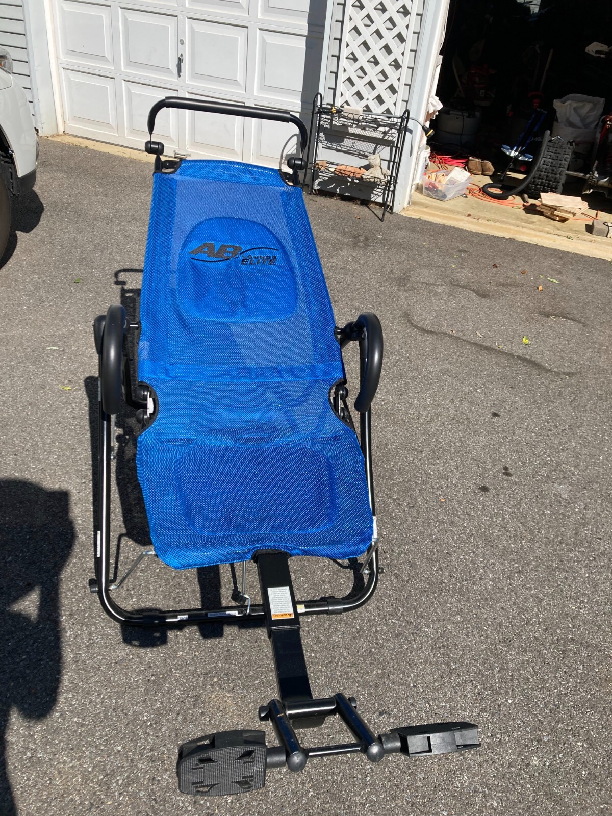 AB Lounge Elite Abdominal Fitness Exercise Blue Lounger Chair with