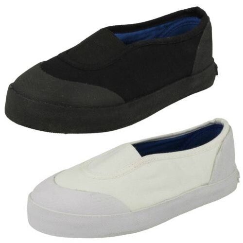 Unisex Spot On Slip On Tela Scarpe - Imagen 1 de 23