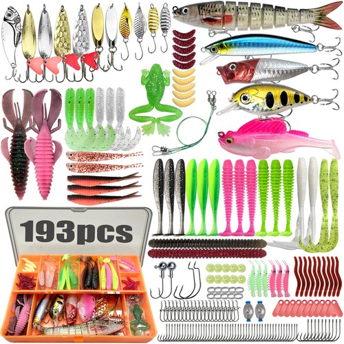 Kit De Leurres De Pêche 83/133/193/239/409 Pièces Pour Truite/Brochet/Perche - E - Photo 4/12
