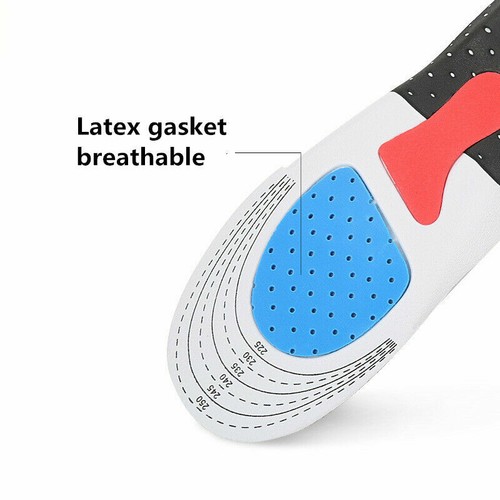 Men Insoles Gel Orthotic Running Insert Shoe Pad Arch Support Heel Cushion 1Pair - Picture 8 of 12