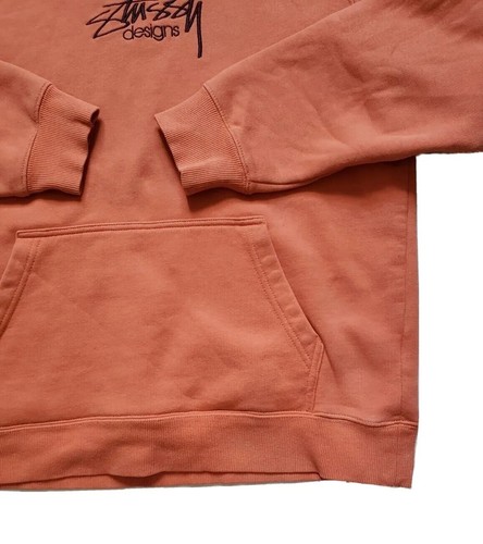 Stüssy Designs Men's Orange Pullover Hoodie Size Small - Bild 6 von 11