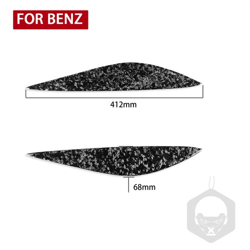 For Benz C Class W204 C180 2008-11 Headlight Eyebrow Eyelids Cover Forged Carbon - Picture 2 of 10