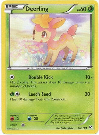 Pokemon Black & White  13/114 Deerling Common Card