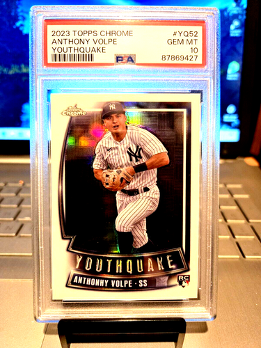 2023 Topps Chrome Anthony Volpe Youthquake Rookie #YQ52 Gem Mt 10 " Yankee Stud" - Picture 1 of 9