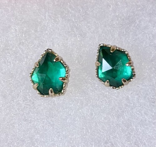 Kendra Scott Silver Rhodium Emerald Green Tessa Stud Earrings - 第 15/16 張圖片