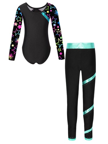 Niños Niñas Conjunto Chándal Atlético Pantalones a Rayas Leotardo Traje de Baño Mono - Imagen 35 de 57