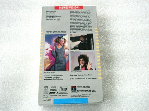 WHITNEY HOUSTON / THE #1 VIDEO HITS VHS TAPE 1986 RCA ROCK POP R&B RARE OOP - Picture 8 of 8