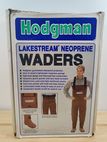 Hodgman Brighton Waders Neoprene Size Medium Footed Style 13440 Brown - Open Box
