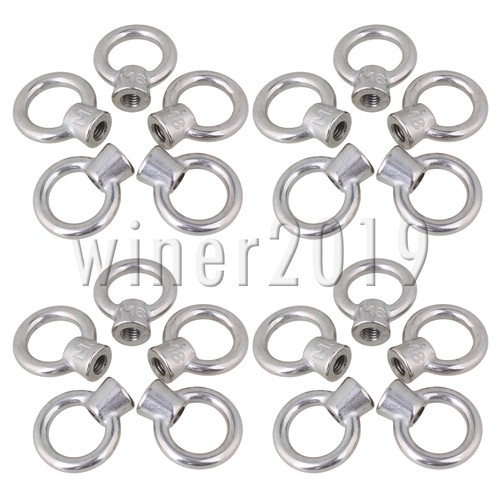 Bulloni occhiellati anello diapositiva filo M8 acciaio inox sollevamento occhielli confezione da 20 - Foto 2 di 4