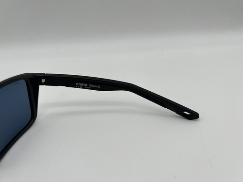 NEW Costa Del Mar RINCON II Polarized Sunglasses Matte Black / Blue Mirror 580P - Afbeelding 8 van 12