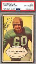 Chuck Bednarik PSA DNA Signed 1953 Bowman Autograph