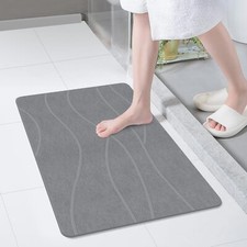 Large Stone Bath Mat, 32''x20'' Non-Slip Diatomaceous Earth Stone Bath Mat