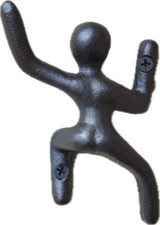 Industrial Style Small Cast Iron Climbing Man Coat Hook