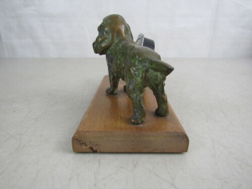 Termometro da scrivania Rochester con ottone cocker spaniel su base in legno - Foto 4 di 8