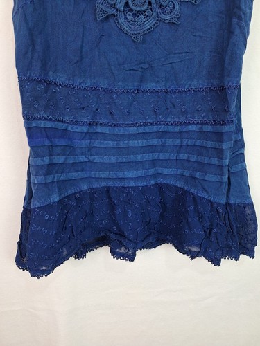 Rebellion Again Womens Blue Tank top cami vest Boho Style Size S Brand New - Picture 8 of 18