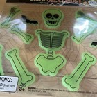 Halloween Glow In The Dark Gel Clings Reusable Window Stickers 12 Pc Skeleton