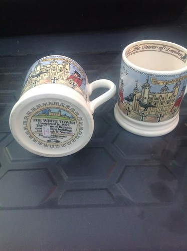 EMMA BRIDGEWATER TOWER OF LONDON TOWER BRIDGE WHITE TOWER 1/2 PINT MUG - Picture 6 of 6
