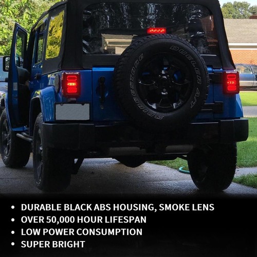 For Jeep Wrangler JK Pair 7" Round LED Headlight Fog Light Back Light Combo Kit - Picture 12 of 21