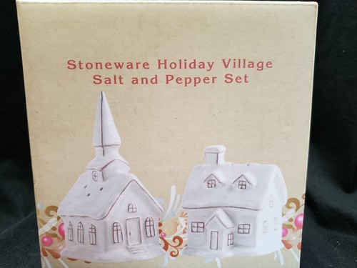 Stoneware Holiday Salt and Pepper Shakers - Picture 2 of 3