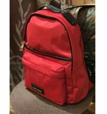 Stylish!***New Marc Jacobs Red nylon Backpack In Red With Black Trim $250 Retail