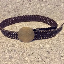 Brown, braided, studded belt. Never worn.