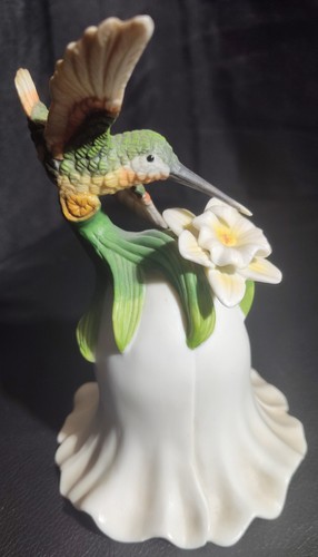 4 Vintage 2000 Avon Hummingbird Flower Bell Collection-Set Of 4 Bells - Picture 14 of 24