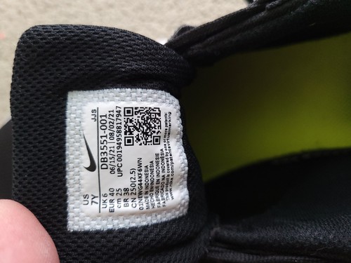 Nike Crater Impact Running Shoes Size 7Y Trainers Sneakers Black DB3551-001 S118 - Picture 10 of 10