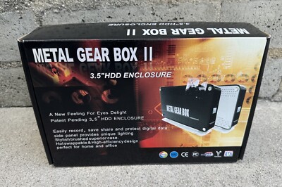 Metal Gear Box II Substance 3.5'' HDD Enclosure USB 2.0 IEEE1394a BRAND NEW