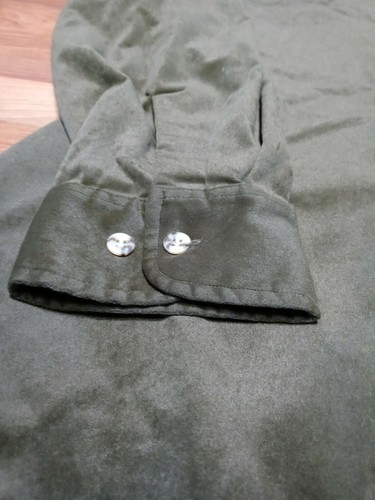Vintage Budweiser Long Sleeve Green Shirt 2XL Button Up Embroidered 100% Cotton - Picture 4 of 11