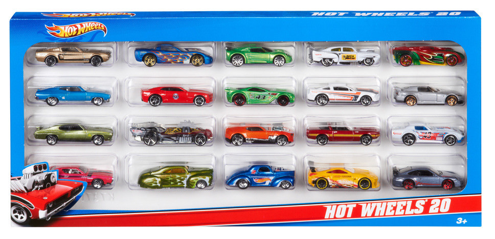 Hot Wheels 20 Toy 1:64 Scale Car Pack H7045 Vehicle Contents Vary 