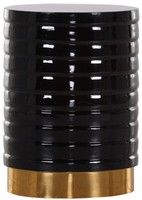 Casa Padrino Luxus Beistelltisch Schwarz / Gold Ø 40 X H. 53 Cm Tisch