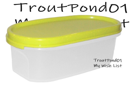 TUPPERWARE Modular Mates Oval 1 Margarita Green Seal Lid Holds 2 Cups New