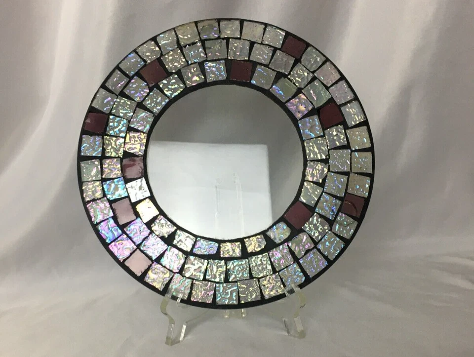 Lindo suporte de vela redondo para plantas em mosaico arranjos florais 8,5" - Imagem 2 de 4