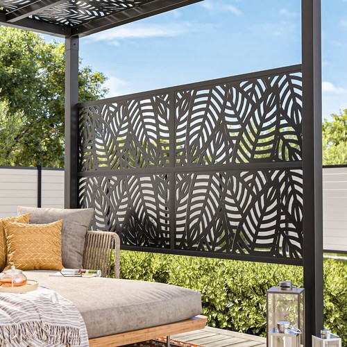 2'x4' Sanibel Decorative Screen Black - Picture 6 of 8