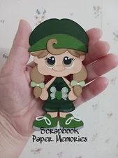 Paper piecing for scrapbook pages, Paper Dollie, Girl Paper Piecing, Little Girl