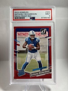 2023 PSA 9 Donruss - Rated Rookie Press Proof Red Anthony Richardson #343