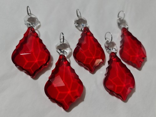 5 Crystals Sun Catchers Drops Glass Beads Chandelier Light Prisms Parts Vintage - Picture 48 of 306