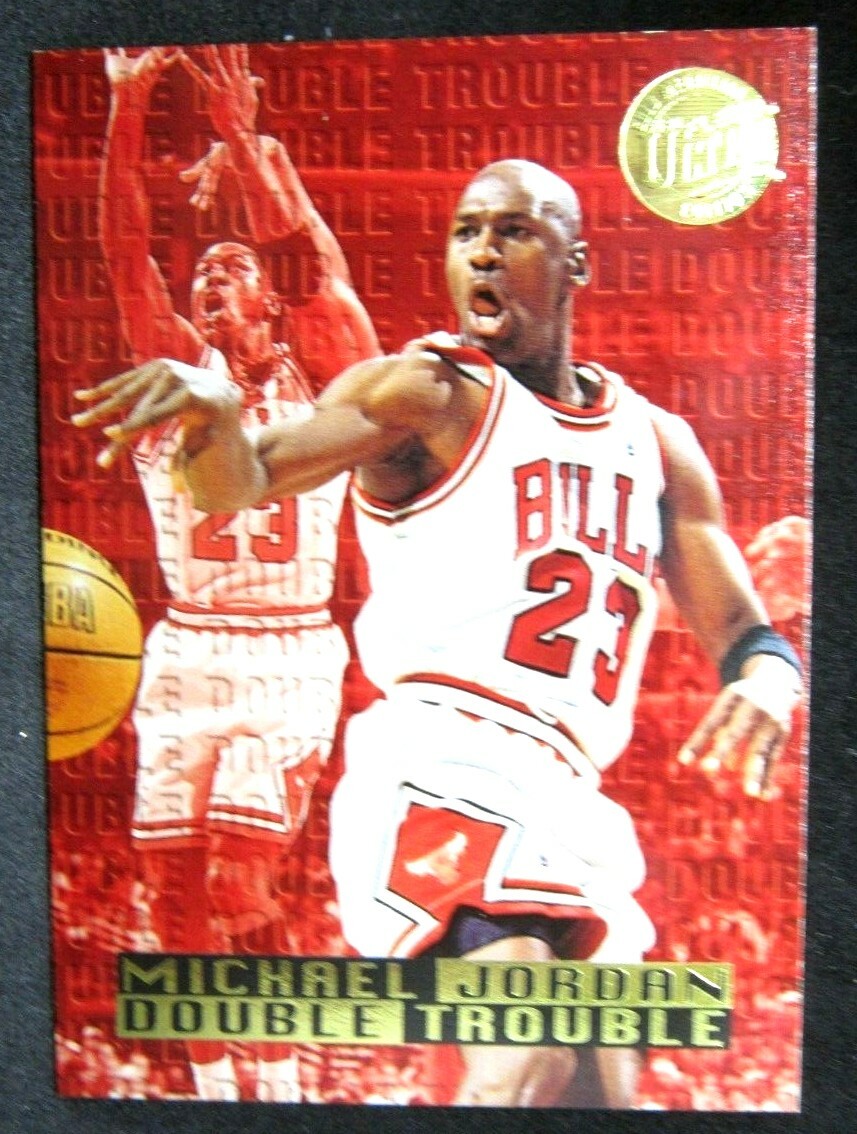 Michael Jordan 1995-96 Fleer Ultra Double Trouble Gold Medallion#3!Bulls G HOF 
