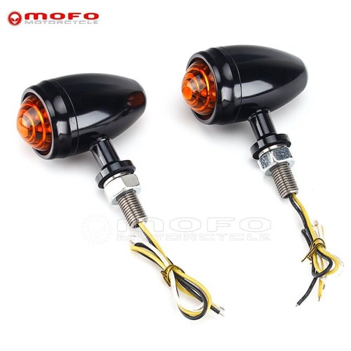 Mini LED Bullet Turn Signal Light Amber Light For Honda Harley Cruiser Chopper - Picture 5 of 12