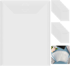 20 Pack Storage Envelopes,Clear 7X9.4" Resealable Plastic Envelopes Pockets for