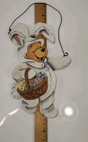 Winnie the Pooh Easter Bunny Costume Wall Art Basket Personalized "Joey" EUC  - Picture 3 of 3