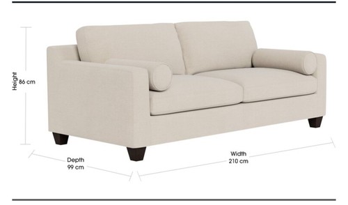Freedom Furniture Willow Sofa 3 Seater - Picture 6 of 6