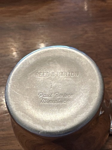 Vintage Reed & Barton Paul Revere miniature Silver-plate Paul Revere pitcher - Picture 2 of 4